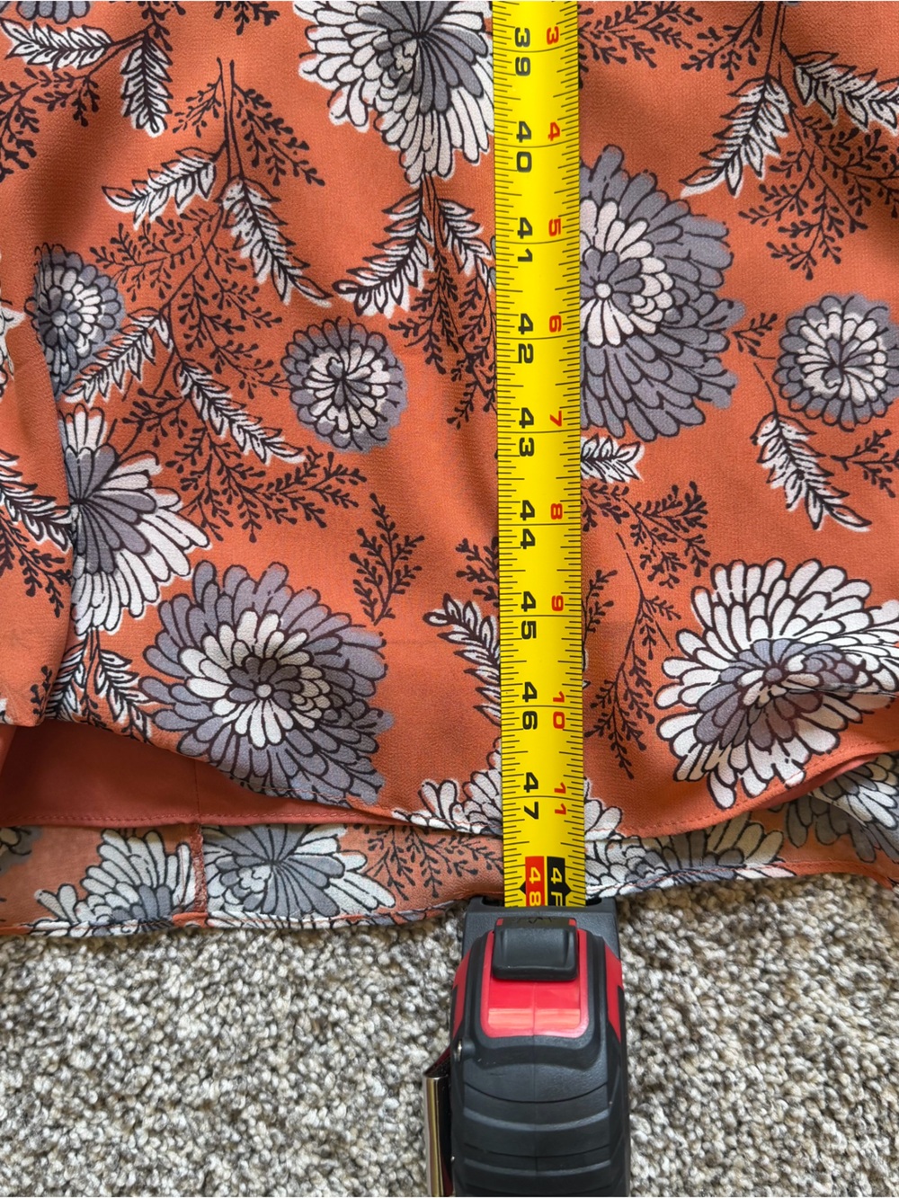 NWT Madewell Floral Chiffon Midi Dress Scoop Neck Short Sleeve Buttons Zip Sz 14 - Picture 8 of 11